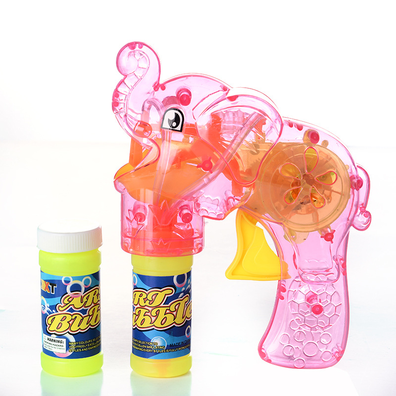 Cross-Border Manual Inertial Music Light Luminous Transparent Elephant Bubble Gun Bubble Machine Children's Manufacturers Wholesale details Picture