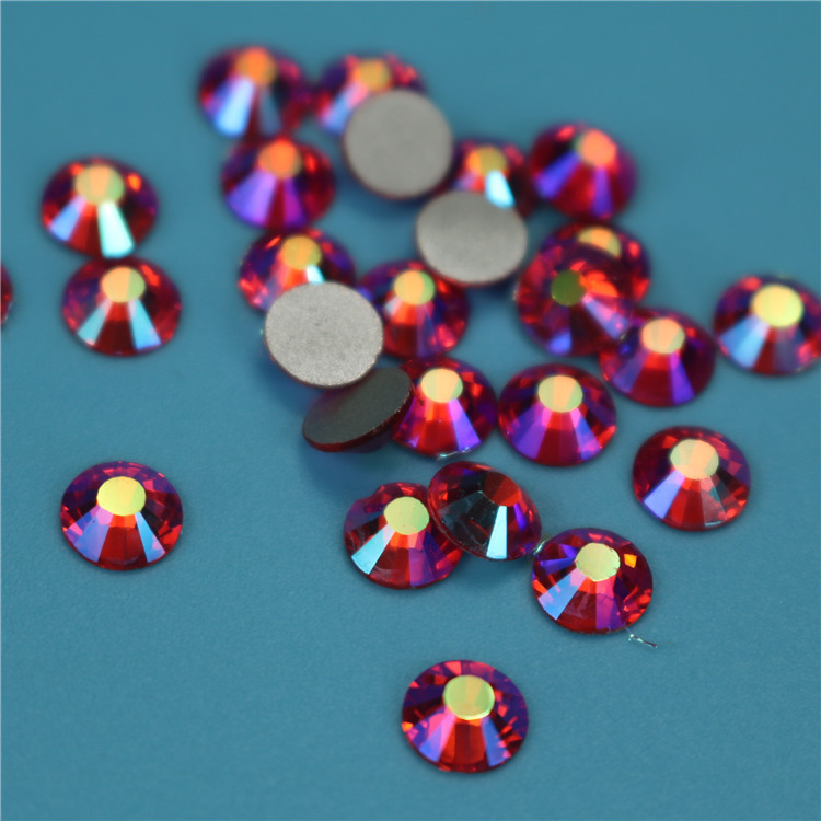 Orange Red Ab Color Flat Bottom Diamond Magic Diamond Glass Flat Bottom Diamond Mobile Phone Shell Beauty Accessories Diy Manufacturers Wholesale details Picture