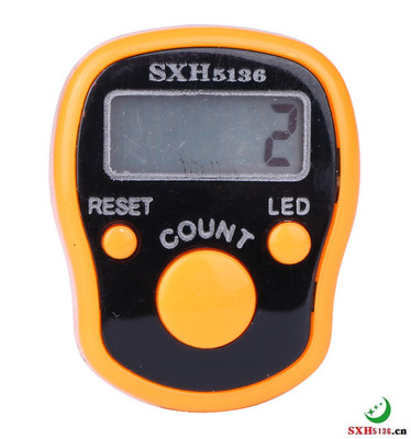 Factory direct sales card-mounted LED light chanting counter, night light ring type counting, visible at night for Buddhist use details Picture