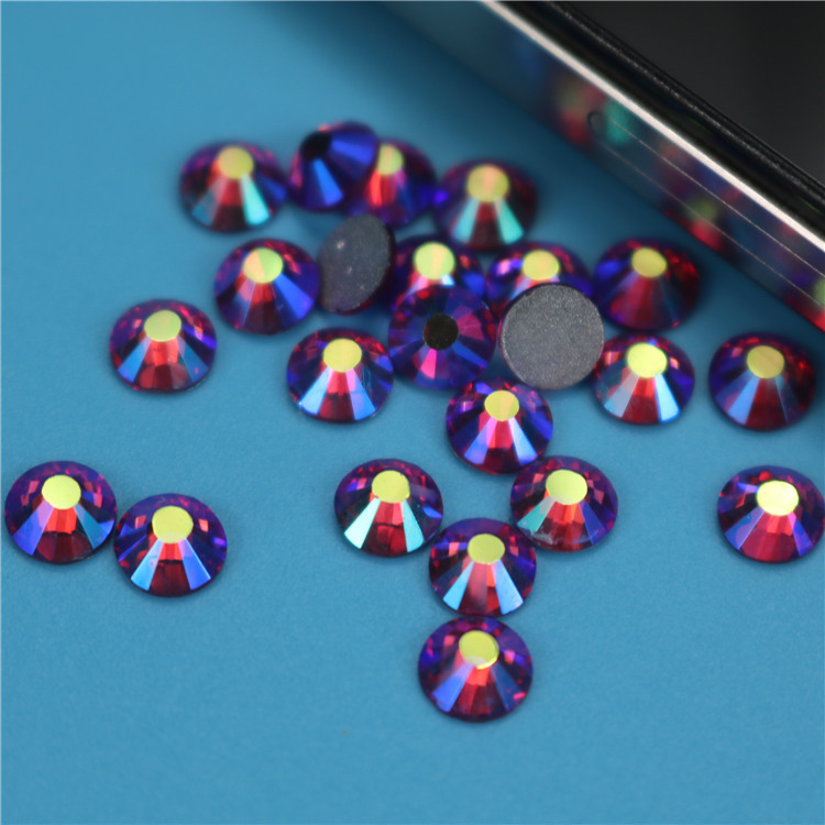 Spot Purple Ab Color Flat Bottom Drill Color Model Complete Diy Mobile Phone Shell Beauty Nail Sticker Drill Manufacturers Wholesale Application Scenario