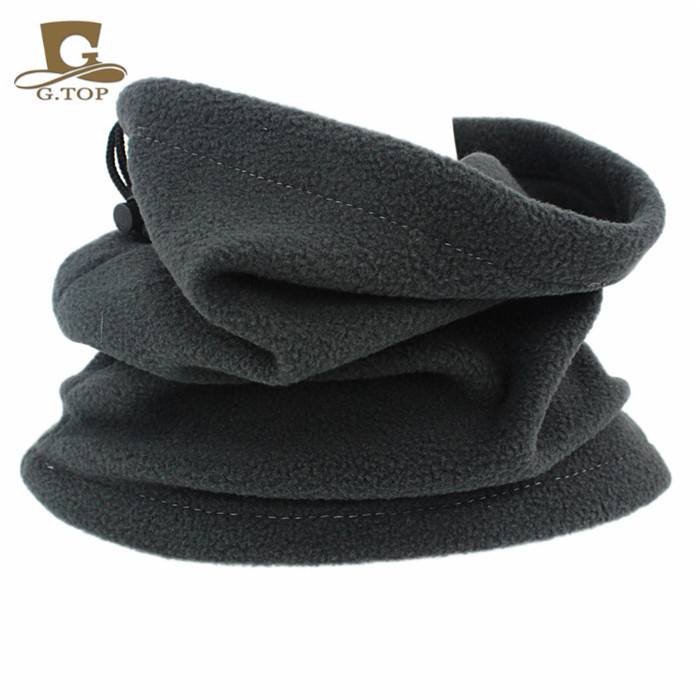 Winter Men's And Women's Outdoor Sports Fleece Bib Riding Mask Multi-Functional Pull Rope Fleece Neck Sleeve Sleeve Cap Item Picture