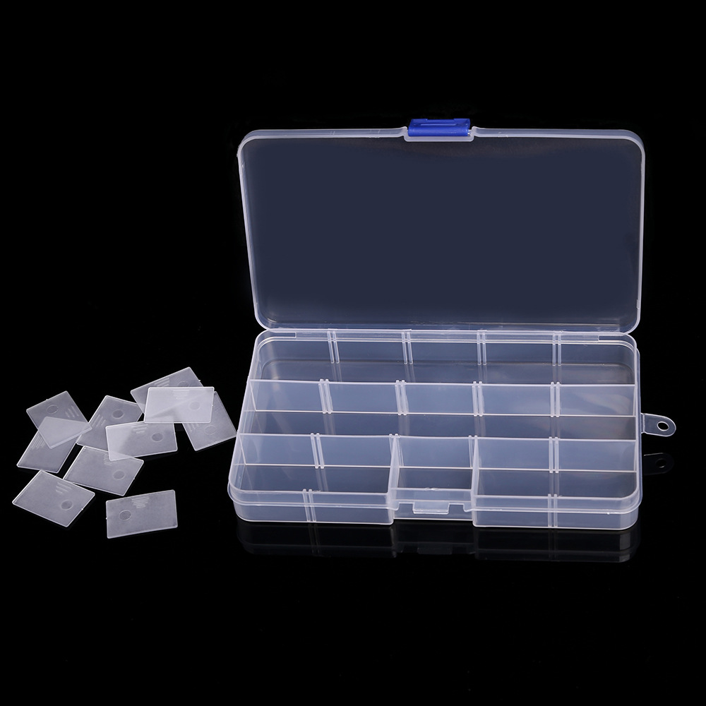 分格收纳盒10格15格24格36格透明盒子工具盒塑料小盒子零件收纳盒详情图3