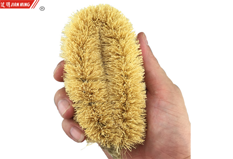 JM8135 Natural Coconut Palm Non-stick oil pan brush, pan washing brush, brush cleaning brush, kitchen coconut palm cleaning pan brush details Picture