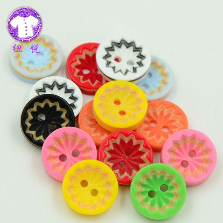 New Joy resin cartoon shirts, sweaters, buttons, children's cartoon buttons, baby clothes, eye small snowflake buttons wholesale Item Picture