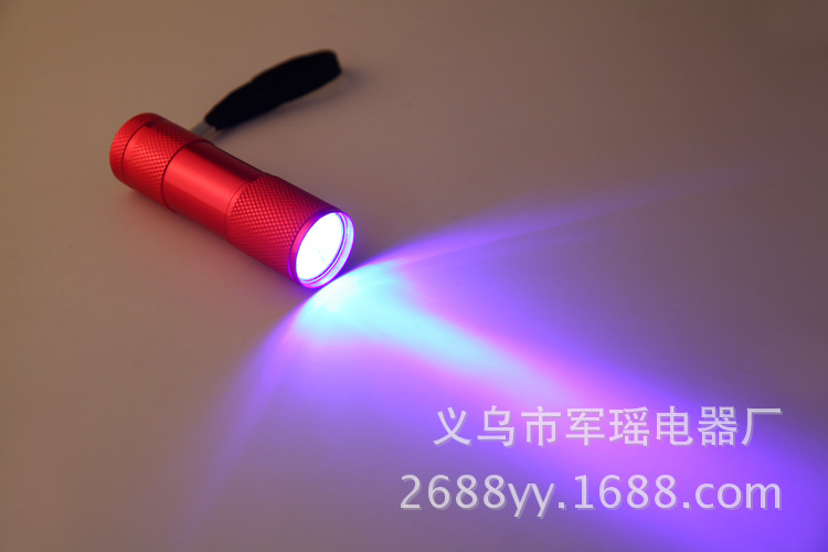 9Led Violet Uv Multi-Function Banknote Inspection Flashlight Fluorescent Agent Detection Anti-Counterfeiting Code Uv Drying Nail Art details Picture