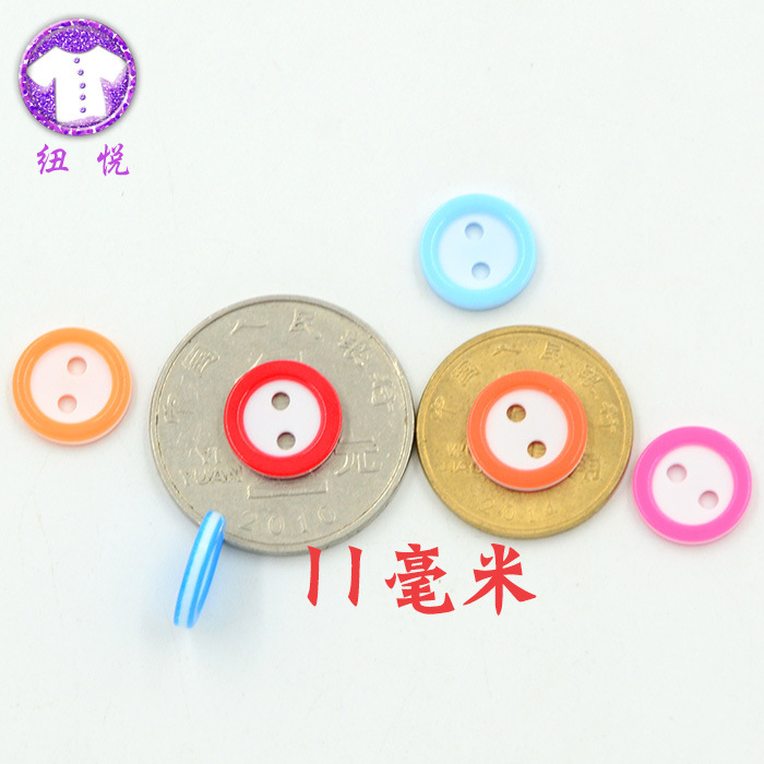 New Joy Clothing Accessories Cartoon buttons, resin children's buttons, thin edges, colorful DIY baby shirt and sweater buttons Specification image