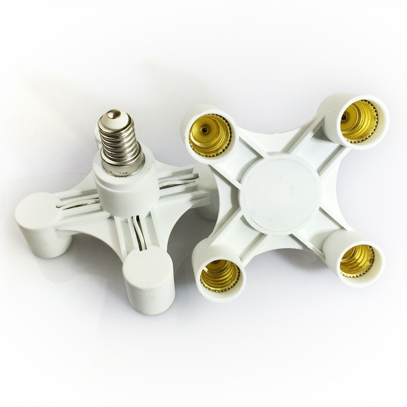 Enhance the light source lamp holder, E14/E27 to 4E14 lamp holder, 1:4 Item Picture