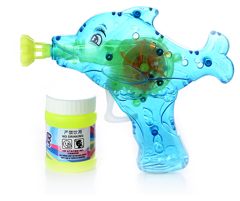 Cross-border children's handheld inertial light dolphin bubble machine, a popular online bestseller, direct sales from the manufacturer for street stalls