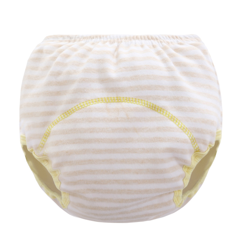 Colored cotton learning pants new cloth diapers three layers of lesbian pants Item Picture
