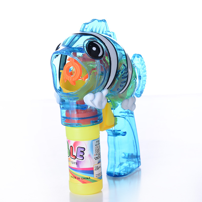 Cross-Border Children's Electric Luminous Sea Fish Bubble Gun Automatic Ring Foreign Trade Anti-Fall Children's Stall Hot Toys Application Scenario