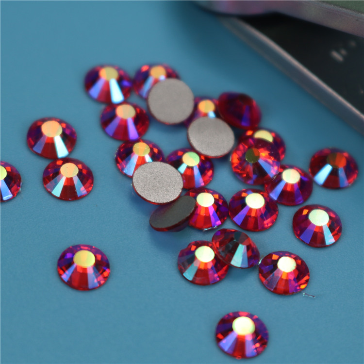 Orange Red Ab Color Flat Bottom Diamond Magic Diamond Glass Flat Bottom Diamond Mobile Phone Shell Beauty Accessories Diy Manufacturers Wholesale Specification drawing
