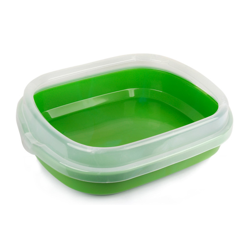 猫砂盆半封闭式防飞溅/大猫厕所猫砂盘送猫砂铲/猫咪用品外贸批发产品图