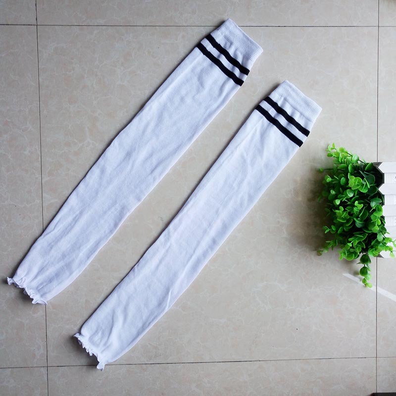Spring and summer ultra-thin transparent sun protection thigh-high socks, knee-length knitted yoga, dance, cycling socks, air-conditioned room warmth and leg protection Application Scenario