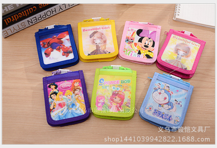 3D拉链立体帆布学生卡包公交车卡套双面多款校卡套配挂绳卡套批发详情图4