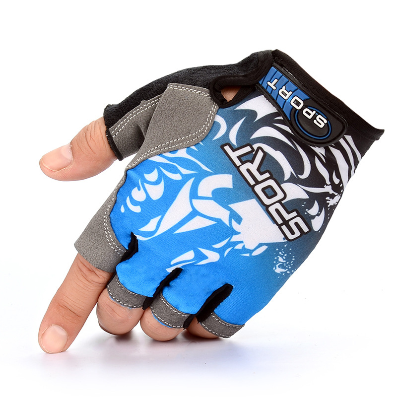 Cycling Half-Finger Gloves Fitness Tactics Outdoor Mountaineering Fishing Gloves Non-Slip Heat Transfer Print Advertising Logo
