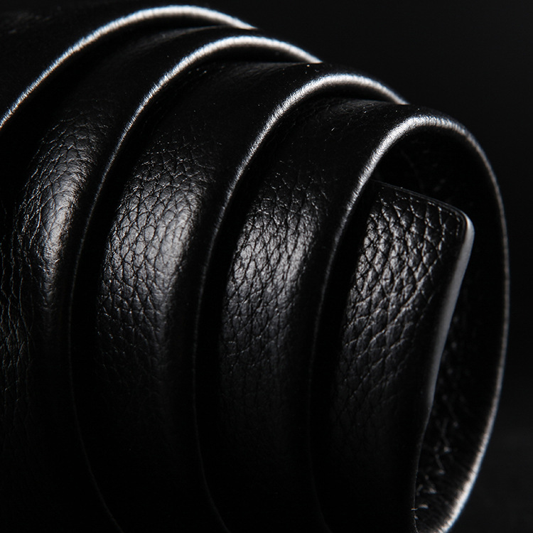 Manufacturers Directly For Men's Leather Belt Automatic Buckle Business Belt Men's First Layer Cowhide Soft Belt Wholesale Specification drawing