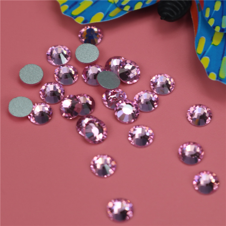 Manufacturers Wholesale Light Pink Color Glass Rhinestones Diy Nail Clothing Accessories Flat Rhinestones Can Be Customized details Picture
