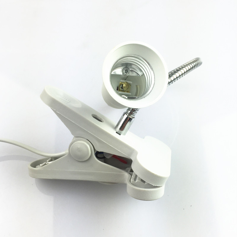 E27 screw-type universal wire-equipped lamp head, two-pin plug, night light clip lamp base with switch, table lamp base details Picture