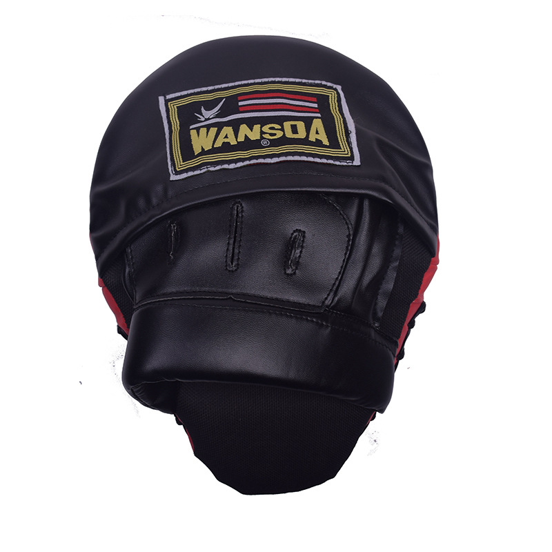 厂家现货跆拳道散打弧形手把空手道专用PU手靶XR-82001黑红色