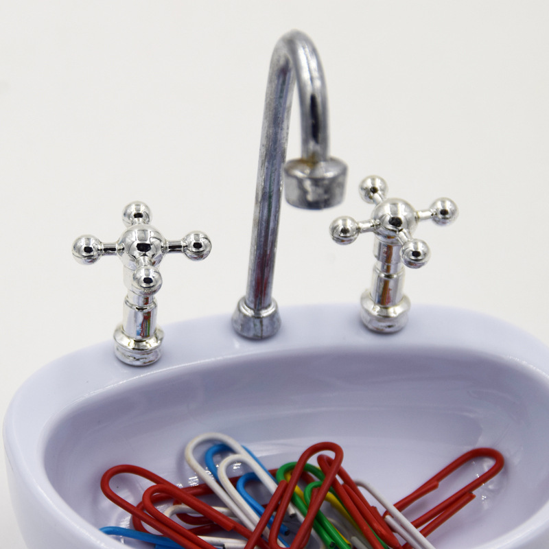 KAFKA创意实用办公用品 洗手池水槽回形针收纳盆 回形针座详情图4