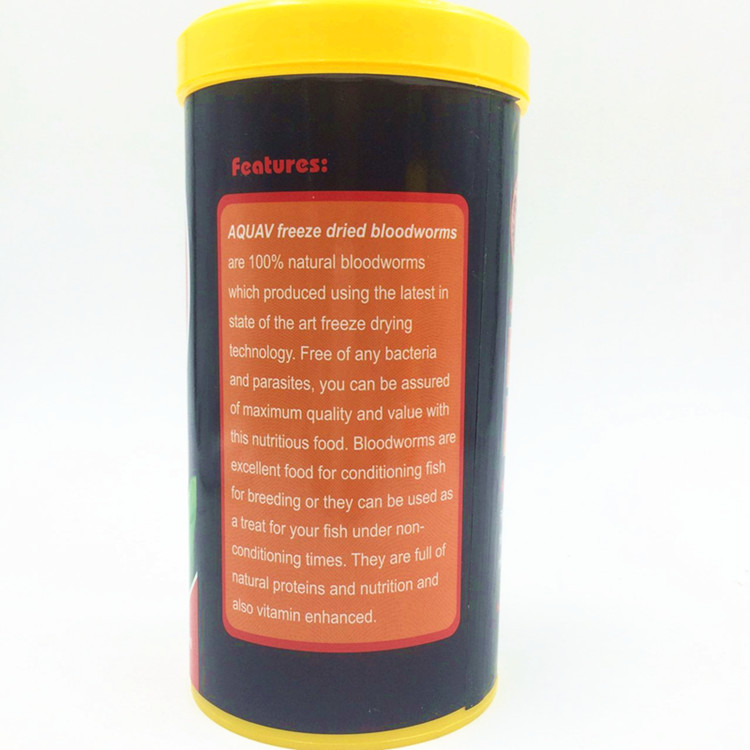 Baojie fish feed congelación seca red worm FD Bloodworm asequible comida de pescado al por mayor comida de pescado alimentación de peces Specification image