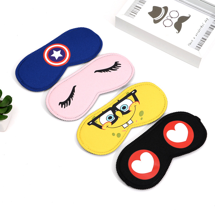 Cartoon Animation Cool Breathable Men's And Women's Sleep Eye Mask L Dark Sleep Eye Mask Cute Eye Bag Logo Application Scenario