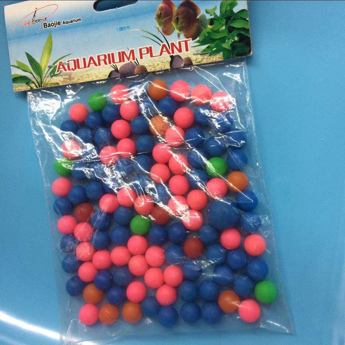 Wholesale fish tank plastic solid color non-porous beads aquarium decorative beads matte 10mm details Picture