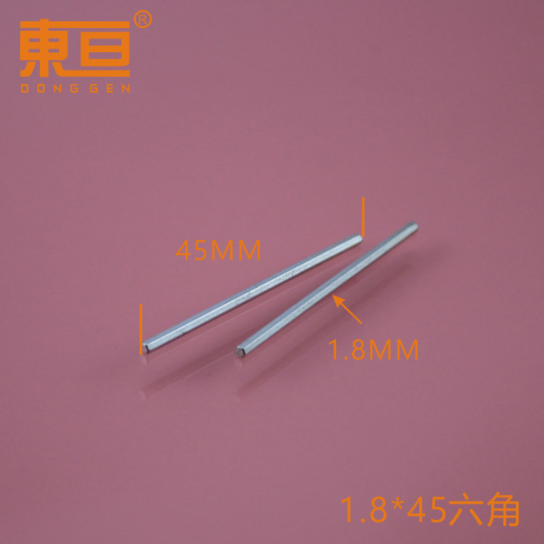 1.8*45 hexagonal four-wheel drive axle, iron axle, toy accessory, technology model part, length 45 details Picture