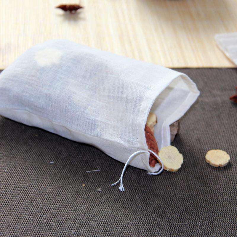 15*20Cm Pot Soup Stew Meat Mix Bag Spice Gauze Bag Pure Cotton Brine Bag Filter Bag Chinese Medicine Bag Application Scenario