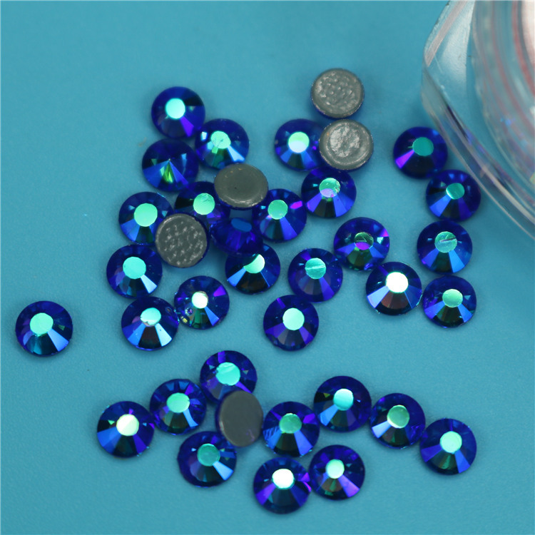 Deep Blue Ab Color Flat Bottom Hot Diamond Color Diamond Diy Glass Mobile Phone Beauty Nail Jewelry Accessories Clothing Accessories Wholesale Application Scenario