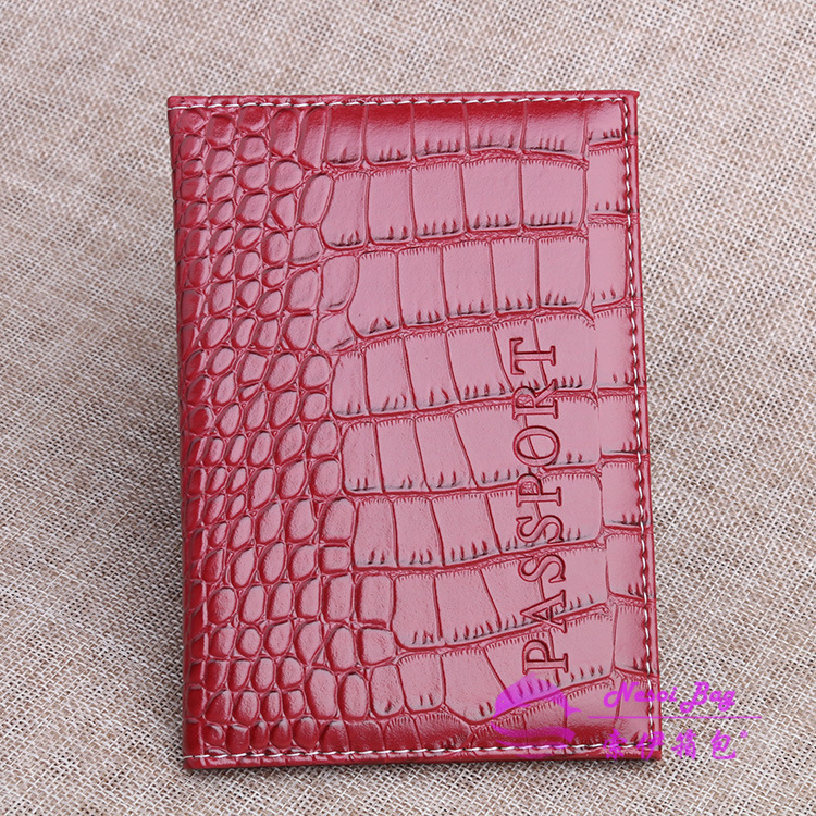 Crocodile-patterned Passport case, PU leather passport bag, imitation leather passport holder, passport book protection case, ID card case Specification image