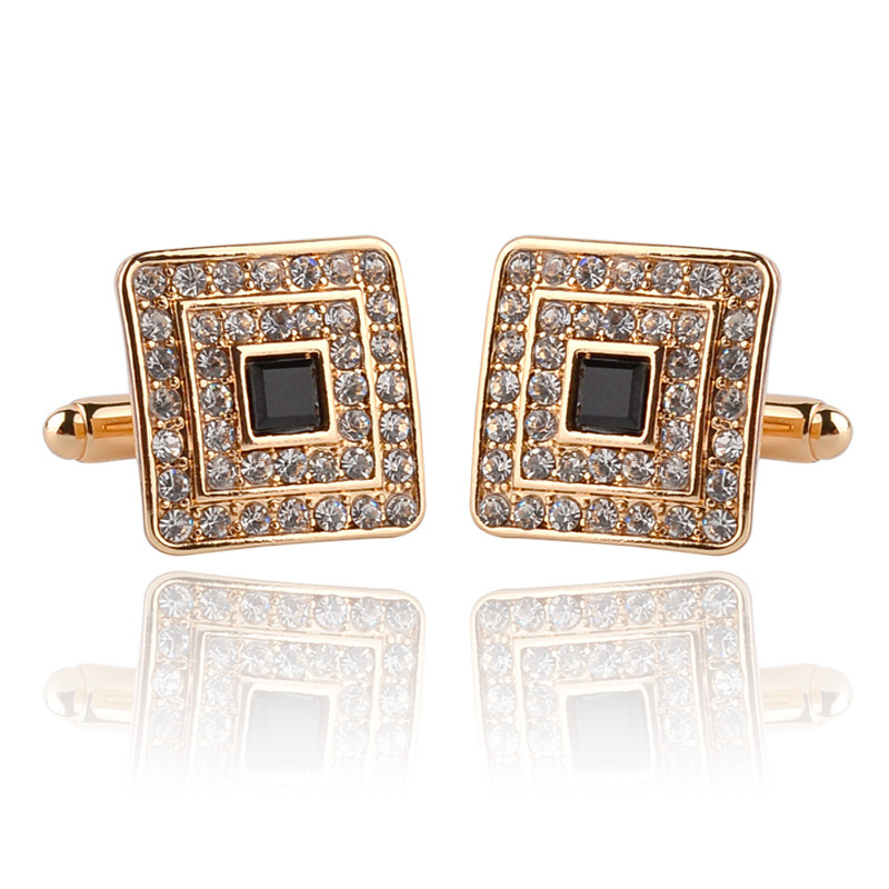 European and American jewelry creativity new French diamond cufflinks cuff nails men's shirt cuff links cross-border hot supply full figure