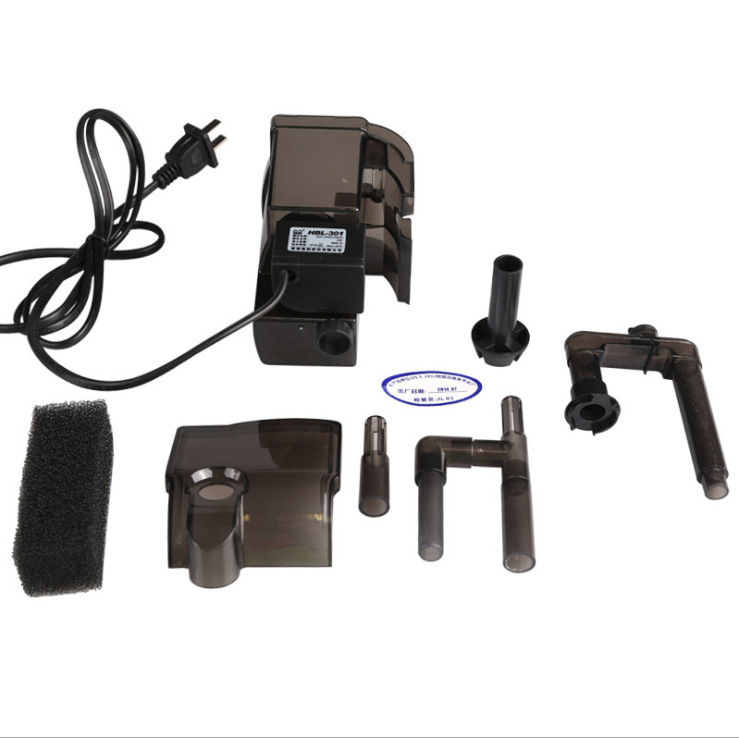 sunHBL-301 waterfall filter, wall-mounted oil film removal fish tank filter, aquarium filter and oxygenation pump Item Picture