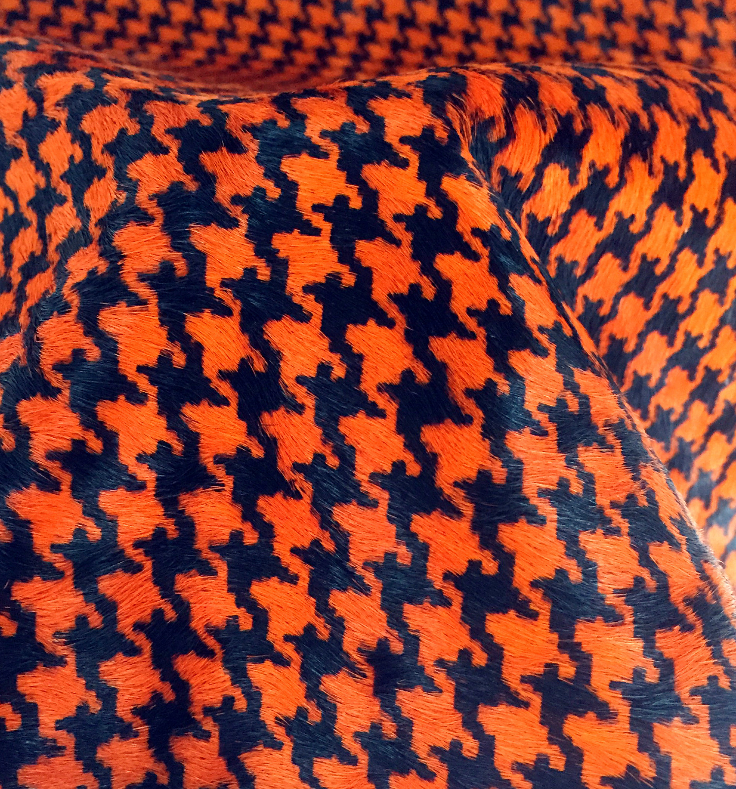 Yiwu genuine horsehair, genuine cowhide, printed horsehair, thousand-bird pattern horsehair, colored horsehair details Picture