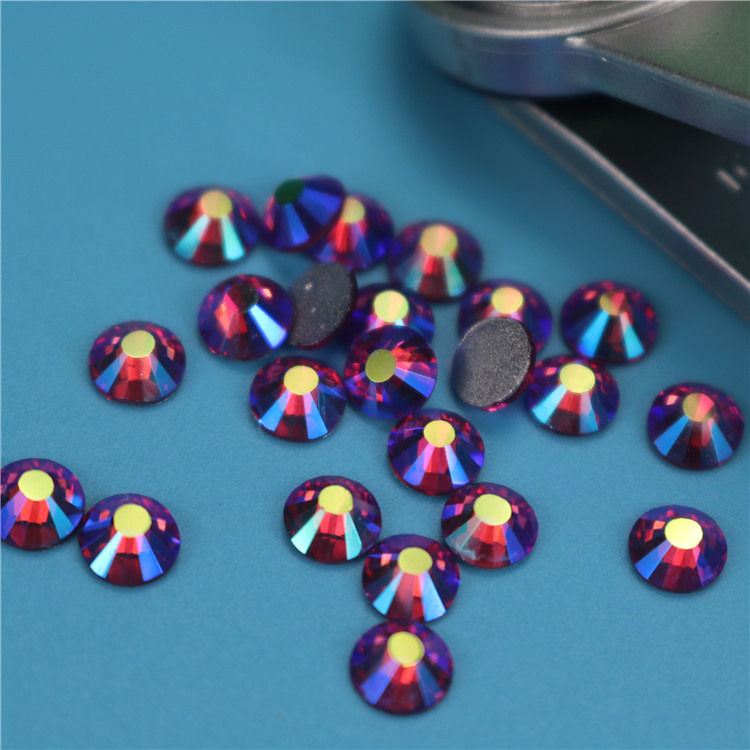Spot Purple Ab Color Flat Bottom Drill Color Model Complete Diy Mobile Phone Shell Beauty Nail Sticker Drill Manufacturers Wholesale details Picture