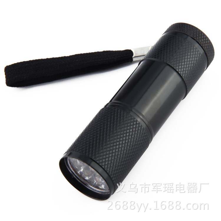 9Led Violet Uv Multi-Function Banknote Inspection Flashlight Fluorescent Agent Detection Anti-Counterfeiting Code Uv Drying Nail Art Item Picture