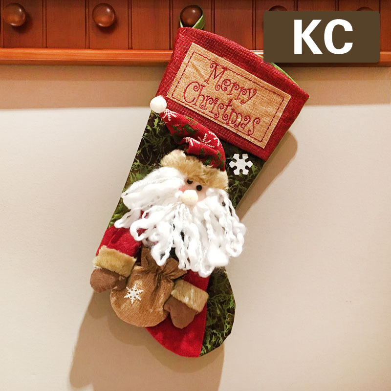 Christmas Stocking Gift Bag Christmas Decoration Stocking Christmas Eve Christmas Gift Children's Christmas Tree Pendant Goodie Bag details Picture