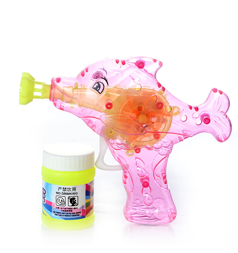 Cross-border children's handheld inertial light dolphin bubble machine, a popular online bestseller, direct sales from the manufacturer for street stalls Specification image