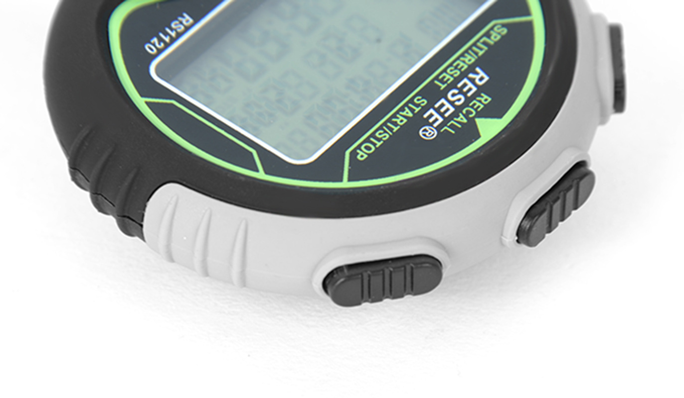 The Ruisai electronic sports stopwatch features three rows of 120 tracks. The Ruisai stopwatch timer has a countdown function that can be turned off Application Scenario