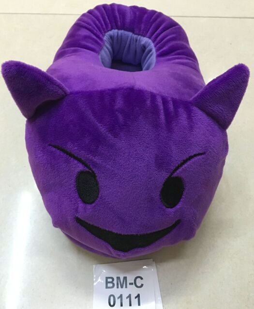 New poo all-pack shoes QQ emoji cotton slippers smiley poo super soft emoji all-pack slippers wholesale Specification drawing