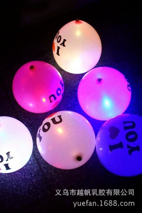 【 Yuefan】 Factory Direct Sales 12 Inch Led With Lights Balloon Festival Wedding Party Layout details Picture