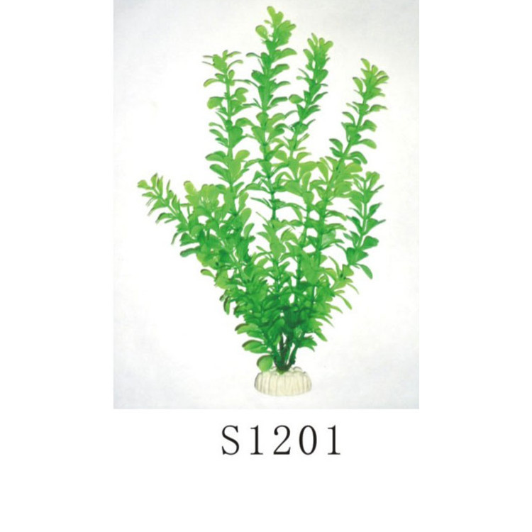 Fish tank simulation plastic trumpet aquarium decoration plastic grass can be customized foreign trade export plastic grass details Picture