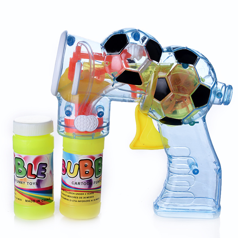 Foreign Trade Children's Football Transparent Inertial Light Bubble Gun Cross-Border Anti-Fall Children's Stalls Hot Outdoor Toys details Picture