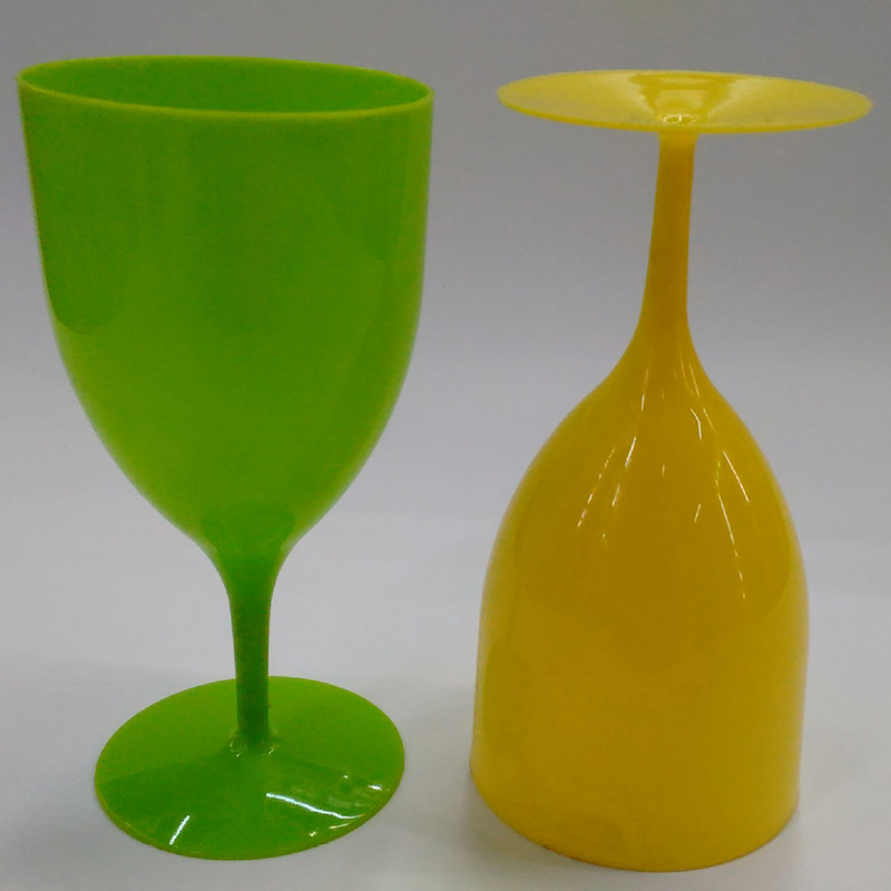 Factory direct sales of foreign trade highball glasses, plastic PP red wine glasses, transparent highball glasses, solid color red wine glasses wholesale Specification image