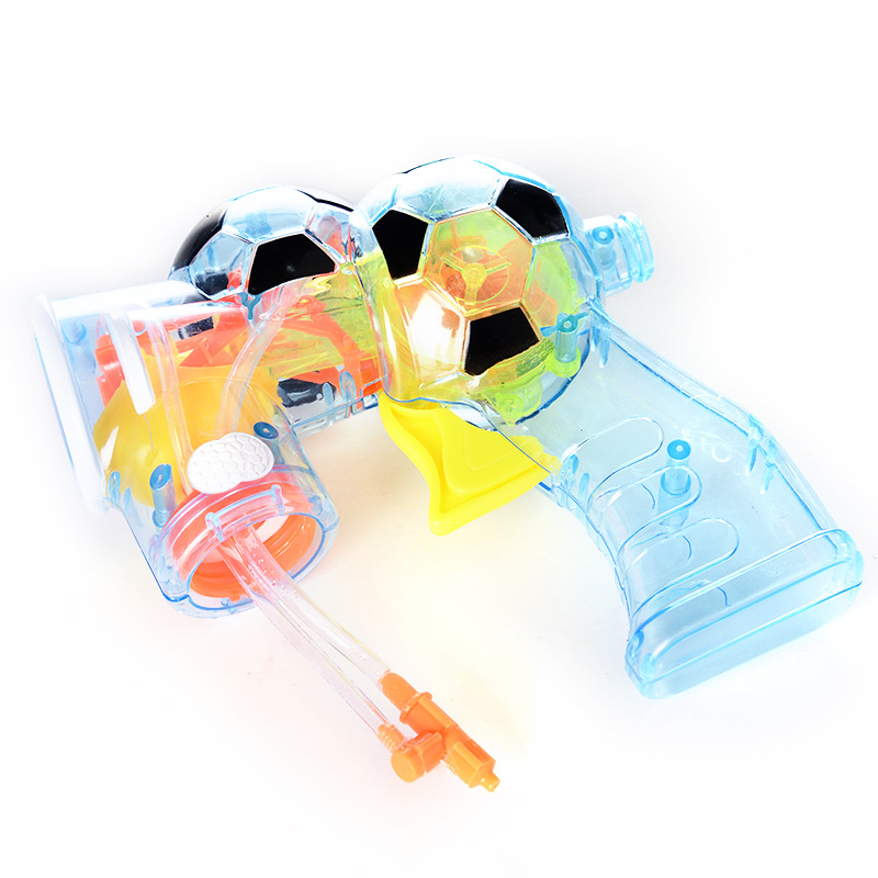 Foreign Trade Children's Football Transparent Inertial Light Bubble Gun Cross-Border Anti-Fall Children's Stalls Hot Outdoor Toys Specification drawing