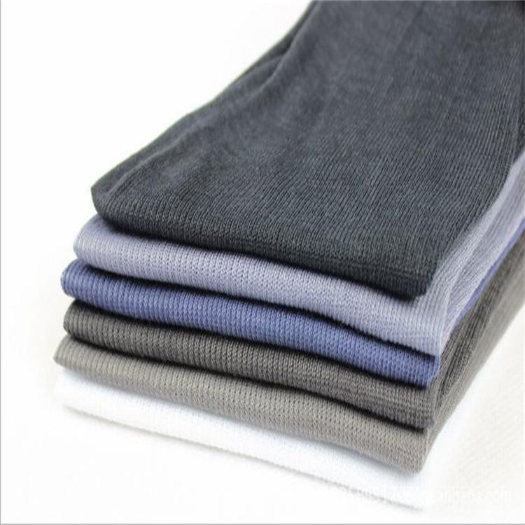 Independent bag summer bamboo fiber men's socks solid color thin mid-calf socks men's socks manufacturer wholesale wholesale Specification image
