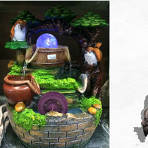 Wholesale fashion water crafts aquarium indoor water fountain small gifts micro landscape water ornaments