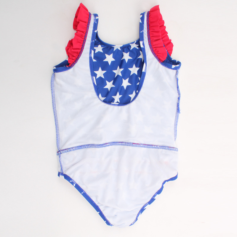 Baby Swimsuit Nylon Laika Children American Flag 12345 Year Old Baby Swimming Body Wholesale Application Scenario