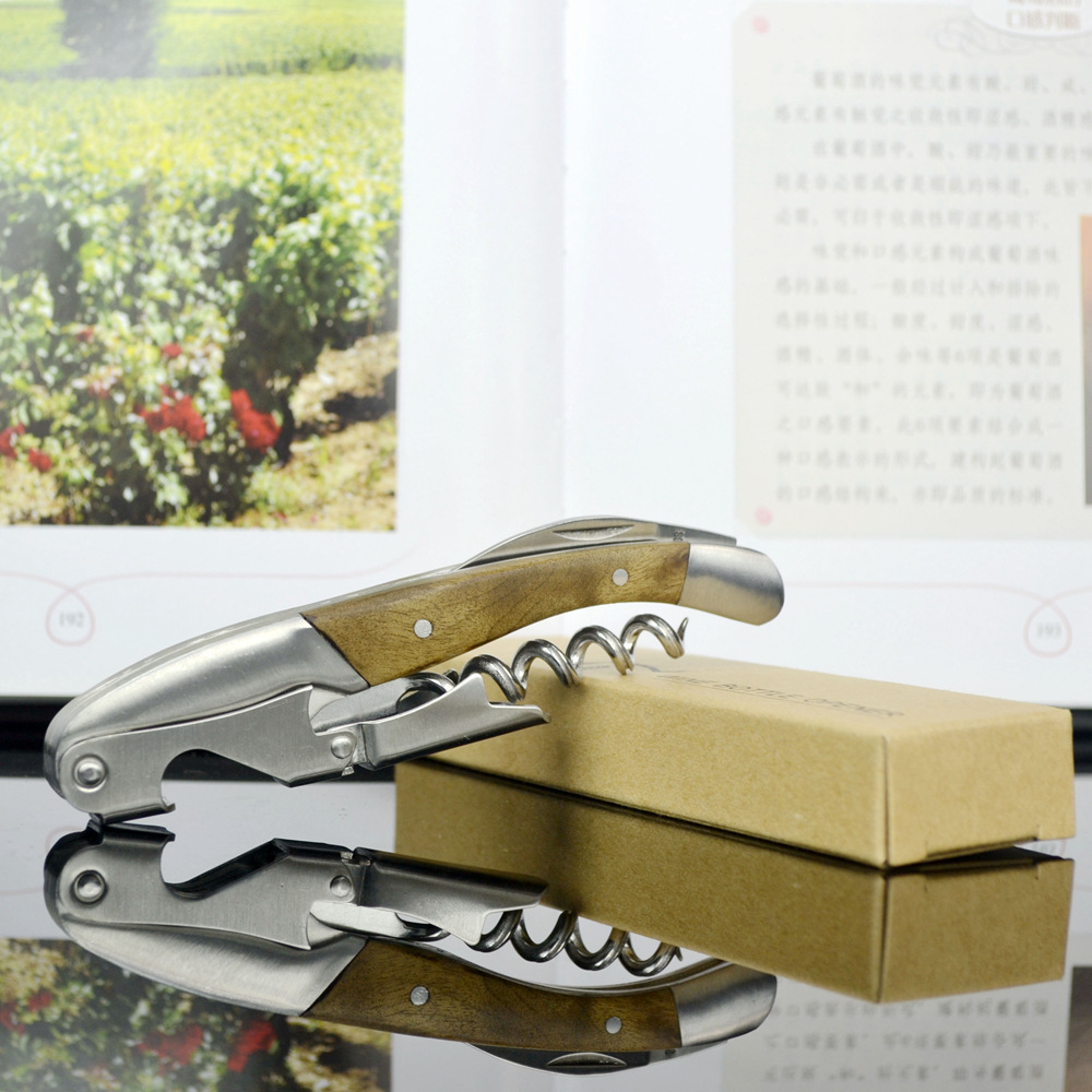 Creative kitchen gadgets, wine and red wine bottle openers, high-end shadow wood wine knives, multi-functional wine utensils