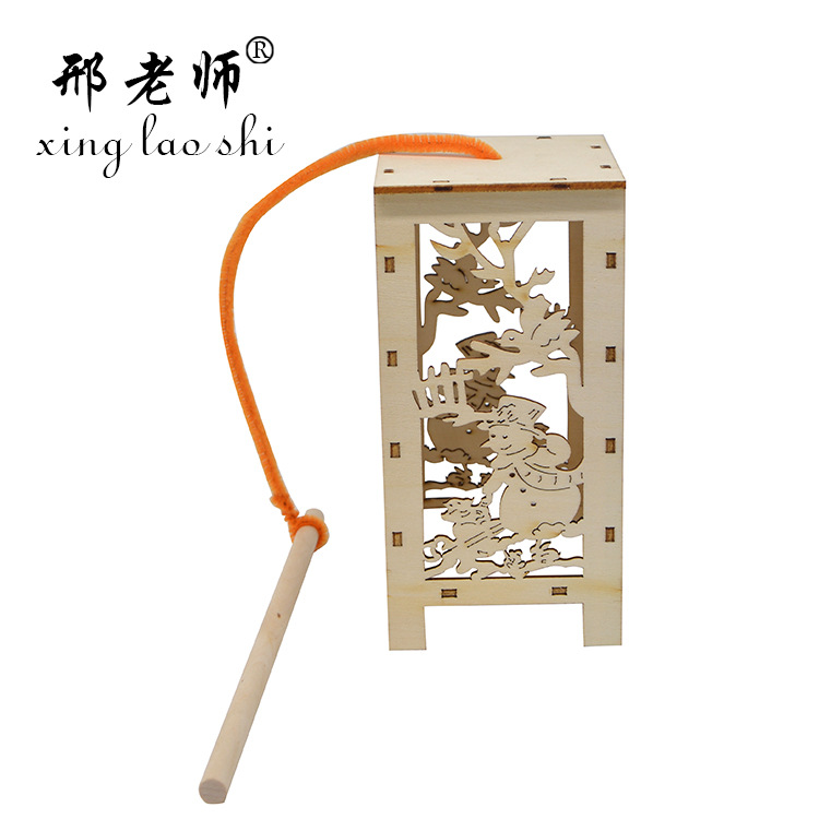 Santa Claus lantern Hand-held lantern diy making materials package children's homemade creative lantern manual work